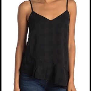RACHEL Rachel Roy Black Tank Slanted Hem Medium